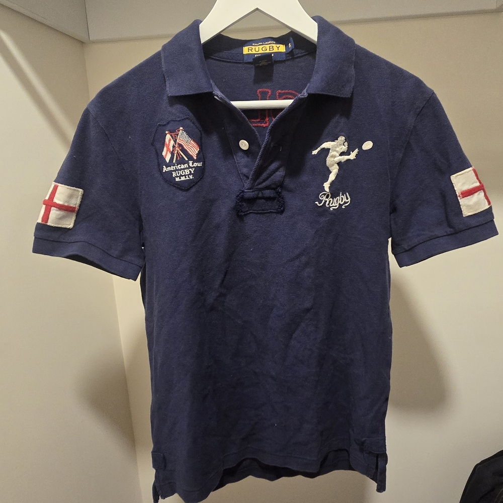VINTAGE RALPH LAUREN ENGLAND RUBGY POLO SHIRT